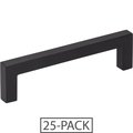 Elements By Hardware Resources 25-Pack of the 96 mm Center-to-Center Matte Black Square Stanton Cabinet Bar Pull 625-96MB-25